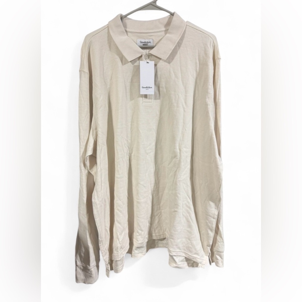 Size XXL Goodfellow & Co Men's Beige Polo Shirt